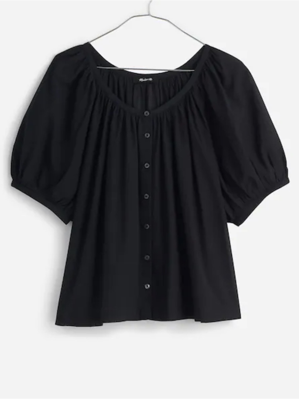 ISO Madewell Puff Sleeve A-Line Blouse Top